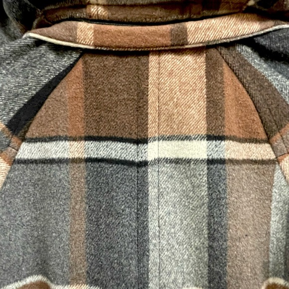 Plaid Hooded Double Breasted Coat - Picture 5 of 7